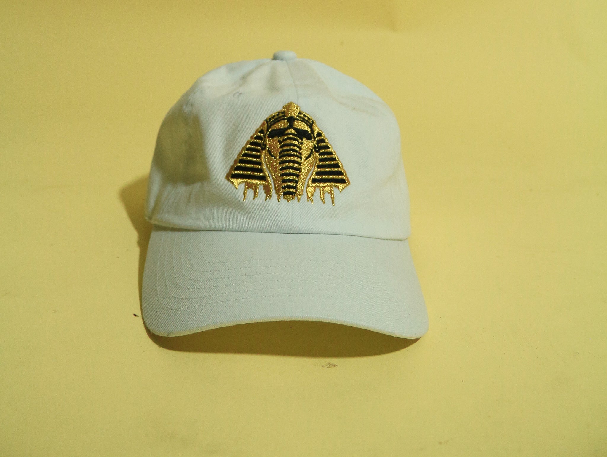 THE ROYAL PHARAOH WHITE DAD HAT (big logo edition) - Pharaoh Threads